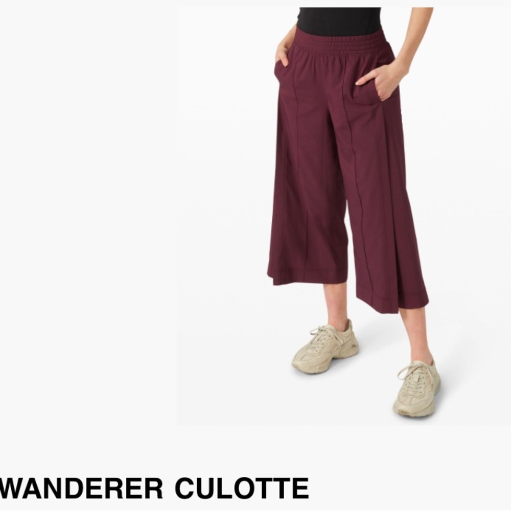 Lululemon - Wanderer Culotte - Size 8 - Cassis